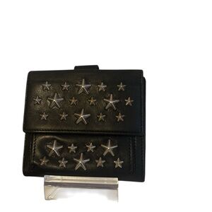 Jimmy Choo Black Star-Studded Women's Wallet